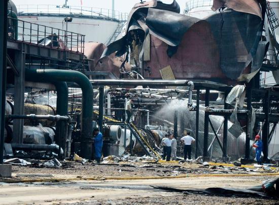 淄博化工廠爆炸后的現場