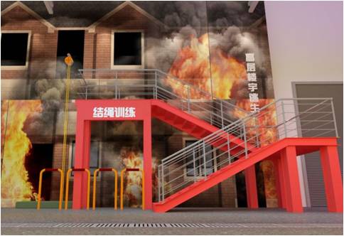 模擬火災高空緩降逃生體驗系統